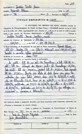 NÚMERO DO TÍTULO: 01057