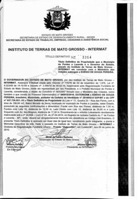 NÚMERO DO TÍTULO: 3354