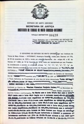 NÚMERO DO TÍTULO: 00438