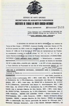 NÚMERO DO TÍTULO: 000583