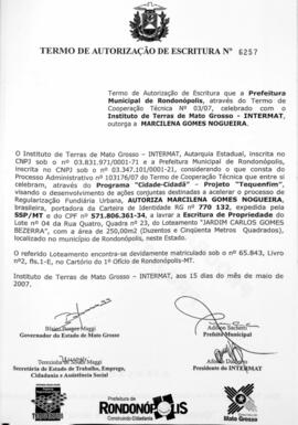 NÚMERO DO TERMO: 6257