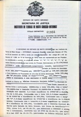 NÚMERO DO TÍTULO: 01956