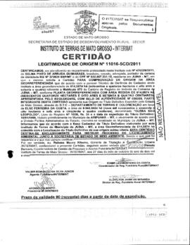 NÚMERO DA CERTIDÃO: 11016-5CD.2011