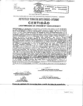 NÚMERO DA CERTIDÃO: 10223-4CD.2011
