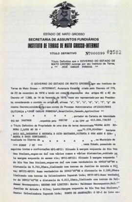 NÚMERO DO TÍTULO: 000599