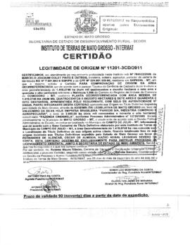 NÚMERO DA CERTIDÃO: 11201-3CD.2011