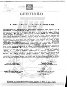 NÚMERO DA CERTIDÃO: 017.238-9CD.2018
