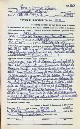 NÚMERO DO TÍTULO: 4012