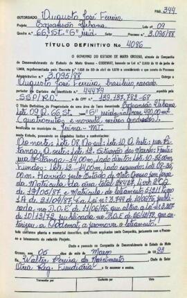 NÚMERO DO TÍTULO: 4086