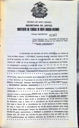NÚMERO DO TÍTULO: 01967