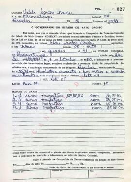 NÚMERO DO TÍTULO: SEM DADOS