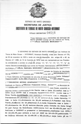 NÚMERO DO TÍTULO: 00518