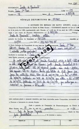 NÚMERO DO TÍTULO: 00360