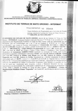 NÚMERO DO TÍTULO: 00456
