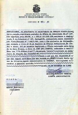 NÚMERO DA CERTIDÃO: 872.81