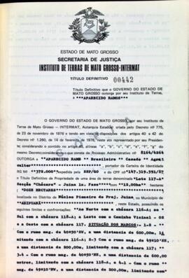 NÚMERO DO TÍTULO: 00442