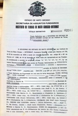 NÚMERO DO TÍTULO: 000255