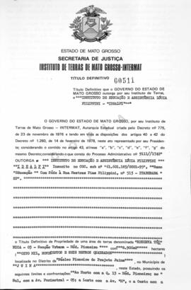 NÚMERO DO TÍTULO: 00511