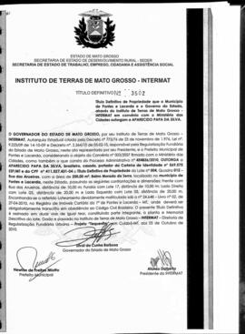 NÚMERO DO TÍTULO: 3502