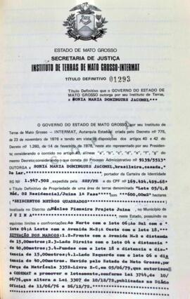 NÚMERO DO TÍTULO: 01293