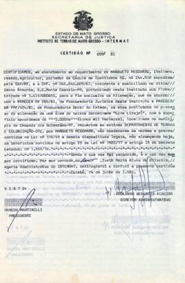 NÚMERO DA CERTIDÃO: 699.81