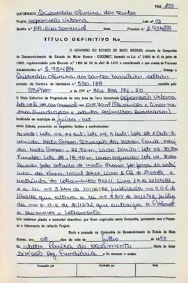 NÚMERO DO TÍTULO: SEM DADOS