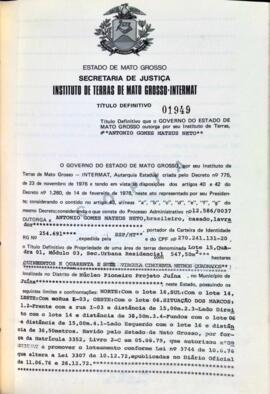 NÚMERO DO TÍTULO: 01949