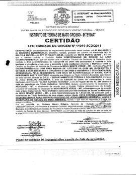 NÚMERO DA CERTIDÃO: 11019-8CD.2011
