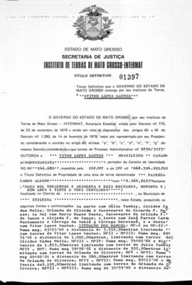 NÚMERO DO TÍTULO: 01397