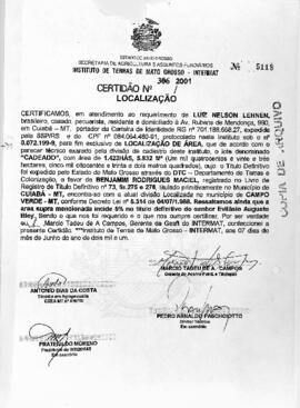 NÚMERO DA CERTIDÃO: 306.2001