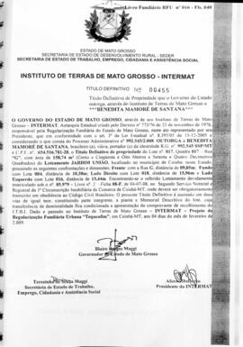 NÚMERO DO TÍTULO: 00455