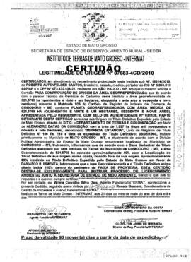 NÚMERO DA CERTIDÃO: 07683-4CD.2010