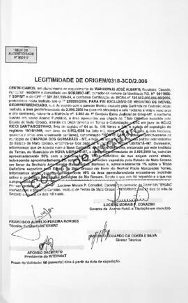 NÚMERO DA CERTIDÃO: 0318-3CD.2006