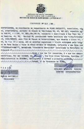 NÚMERO DA CERTIDÃO: 117.80
