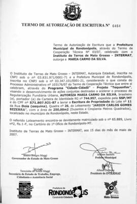 NÚMERO DO TERMO: 6464