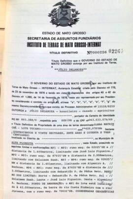 NÚMERO DO TÍTULO: 000256