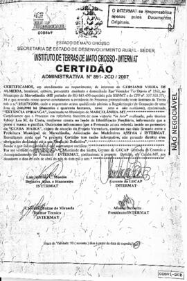 NÚMERO DA CERTIDÃO: 891-2CD.2007
