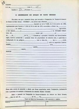 NÚMERO DO TÍTULO: SEM DADOS