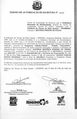 NÚMERO DO TERMO: 6540
