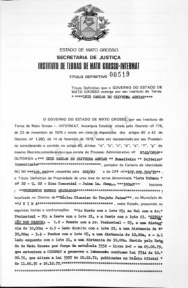 NÚMERO DO TÍTULO: 00519