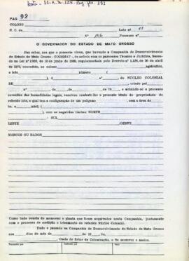 NÚMERO DO TÍTULO: SEM DADOS