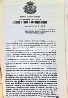 NÚMERO DO TÍTULO: 01288