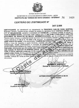 NÚMERO DA CERTIDÃO: 247.2005