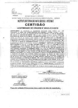 NÚMERO DA CERTIDÃO: 08542-2CD.2010