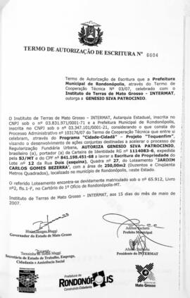 NÚMERO DO TERMO: 6604