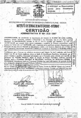 NÚMERO DA CERTIDÃO: 591-3CD.2007