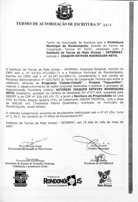 NÚMERO DO TERMO: 6874