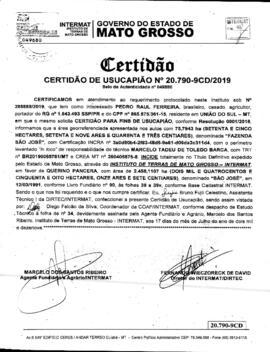 NÚMERO DA CERTIDÃO: 20.790-9CD.2019