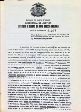 NÚMERO DO TÍTULO: 01238