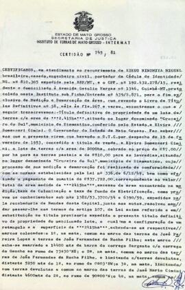NÚMERO DA CERTIDÃO: 745.81
